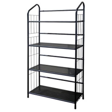 Ore Furniture Ore Furniture R597-4 4 Tier Metal Book Shelf - Black R597-4